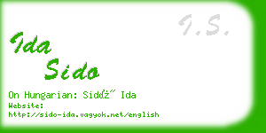 ida sido business card